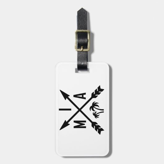 Miami Palm Tree Bagagelabel (Voorkant verticaal)