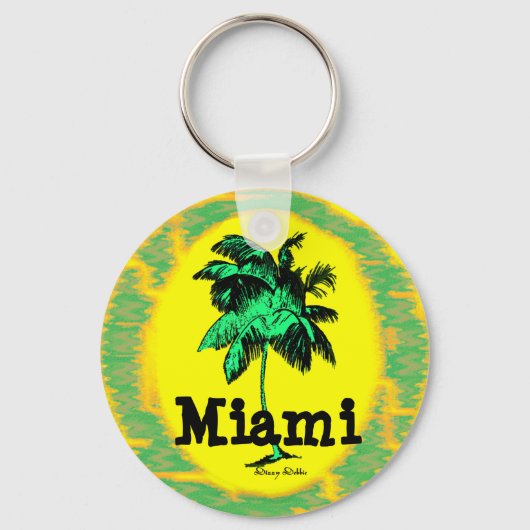Miami Palm Tree-sleutelketen Sleutelhanger (Voorkant)