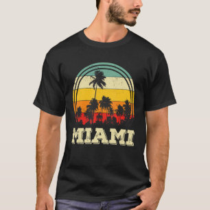 Miami Palm Trees Retro Florida Miami Beach Fort La T-shirt