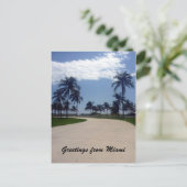 miami palmpad briefkaart (Staand voorkant)