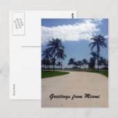 miami palmpad briefkaart (Voorkant / Achterkant)