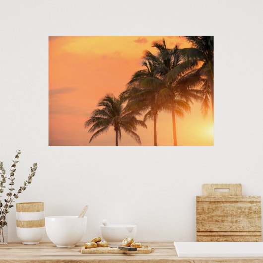 Miami Palms Poster (Keuken)