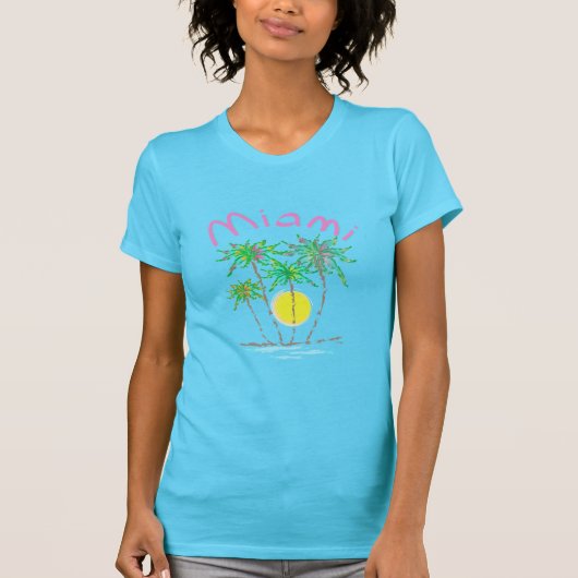 Miami Palms Sun T shirt (Voorkant)