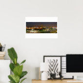 Miami Panoramic Night Uitzicht Poster (Thuiskantoor)