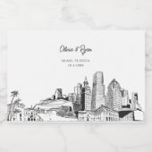 Miami Party Favor Welkom Gift Custom Likeurfles Etiket (Enkel label)