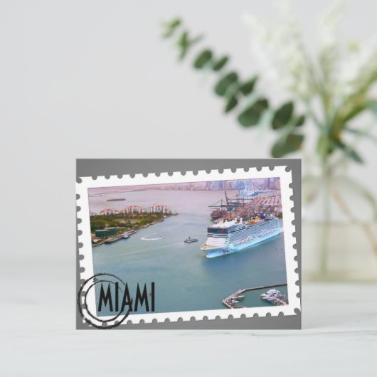 ~Miami~ PAST HET BRIEFKAART VAN MIAMI, HET AAN! (Staand voorkant)