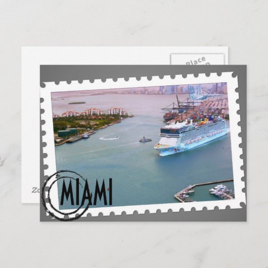 ~Miami~ PAST HET BRIEFKAART VAN MIAMI, HET AAN! (Voorkant / Achterkant)