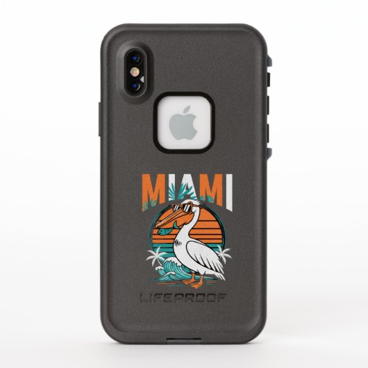 Miami Pelican Tropical Sunset Beach Design  (Achterkant)