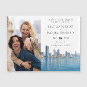 Miami Photo Wedding Save The Date Magnetische Uitnodiging (Voorkant)