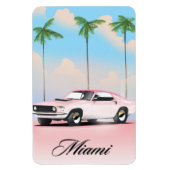 Miami Pink Sunset Magneet (Verticaal)
