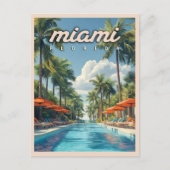 Miami Pool Briefkaart (Voorkant)