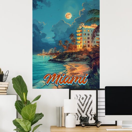 Miami Poster (Thuiskantoor)