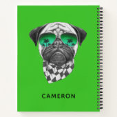 Miami Pug | Jouw namen toevoegen Notitieboek (Achterkant)