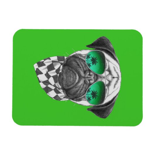 Miami Pug Magneet (Horizontaal)