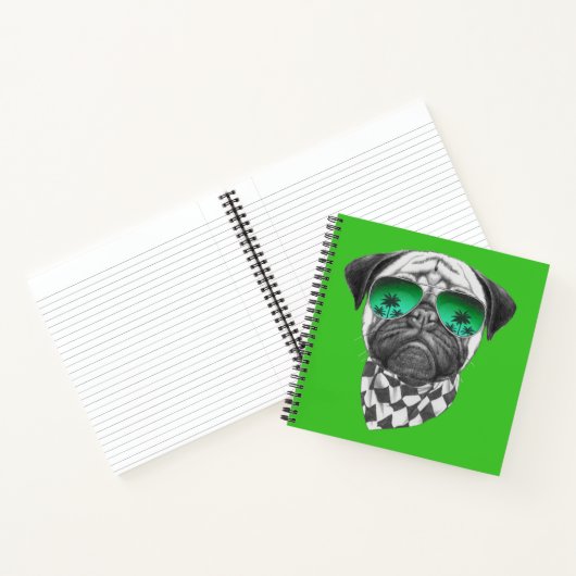 Miami Pug Notitieboek (Binnen)