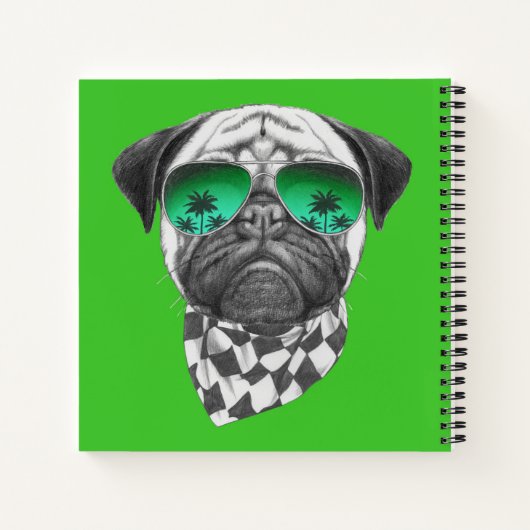 Miami Pug Notitieboek (Achterkant)