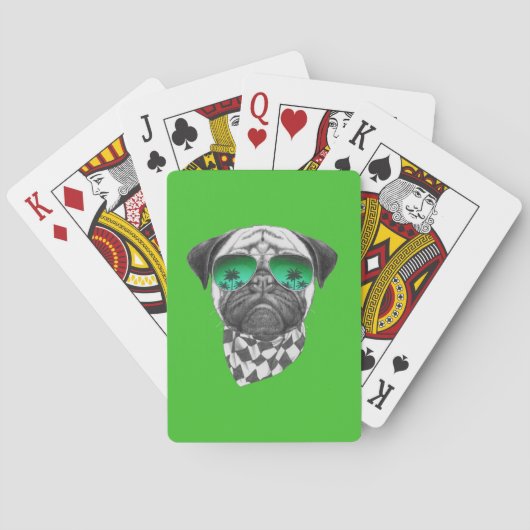 Miami Pug Pokerkaarten (Achterkant)