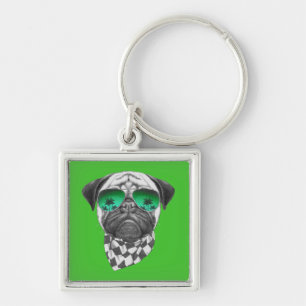Miami Pug Sleutelhanger