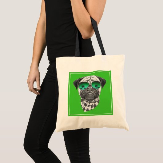 Miami Pug Tote Bag (Voorkant (product))