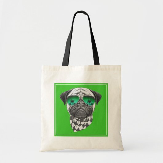 Miami Pug Tote Bag (Voorkant)