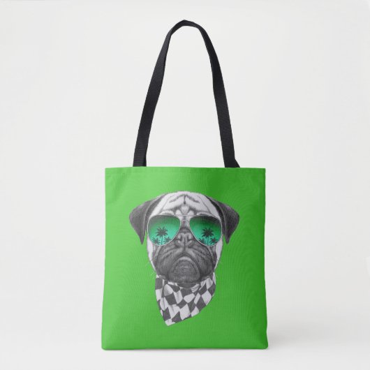 Miami Pug Tote Bag (Voorkant)