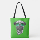 Miami Pug Tote Bag (Achterkant)