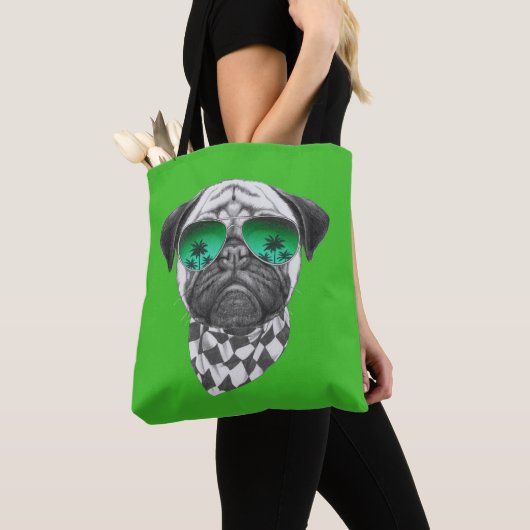 Miami Pug Tote Bag (Dichtbij)