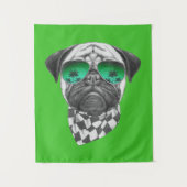 Miami Pug Wandkleed (Voorkant)
