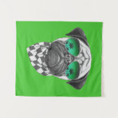 Miami Pug Wandkleed (Voorkant (horizontaal))