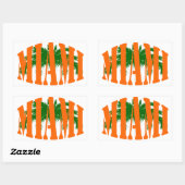 Miami Rechthoekige Sticker (Vel)