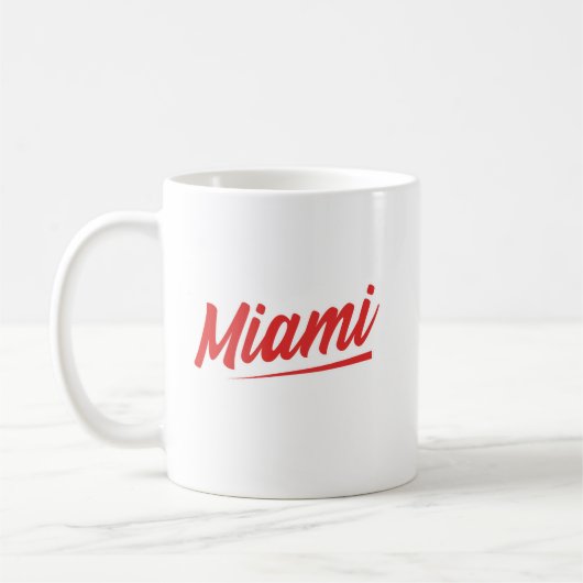 Miami Red Font Koffiemok (Links)