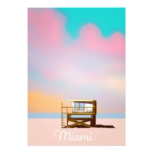 Miami Reddingsdienst Reisposter Foto Afdruk (Voorkant)