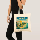 Miami Reisposter Boodschappentas Tote Bag (Voorkant (product))