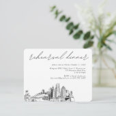 Miami repetitie diner uitnodigen Behuizing Kaart (Staand voorkant)