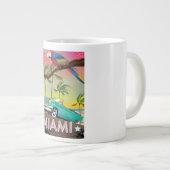 Miami  retro Revel print Grote Koffiekop (Voorkant rechts)