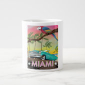 Miami  retro Revel print Grote Koffiekop (Voorkant)