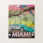 Miami  retro Revel print Legpuzzel (Verticaal)