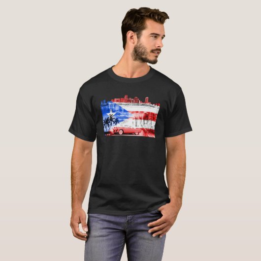 Miami Rican Boricua Miami Dade County Puerto Rico T-shirt (Voorkant volledig)