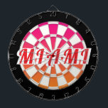 MIAMI Rode tekst op Roze Sinaasappel Zwart-wit Dartbord<br><div class="desc">MIAMI Rode tekst op roze Oranje zwart-witte dartbord. U kunt tekst bewerken door de personalisatieoptie te selecteren 🎯Laat het me weten als u aanvullende vragen hebt en omdat de klantenondersteuning van Zazzle de klantervaring verwerkt, kunt u de klantenondersteuning van Zazzle bereiken via chat, telefoon of e-mail, zoals uitgelegd in deze...</div>