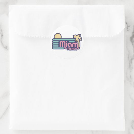 Miami Ronde Sticker (Tas)