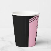 Miami Roze en Zwart Voetbal Verjaardagsfeest Papieren Bekers (Rechts)