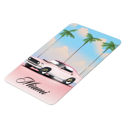 Miami Roze Zonsondergang Magneet (Linkerzijde)