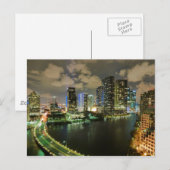 Miami 's Nachts Briefkaart (Voorkant / Achterkant)