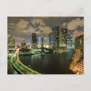 Miami 's Nachts Briefkaart