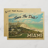 Miami Save the Date Aankondigingskaart (Voorkant / Achterkant)