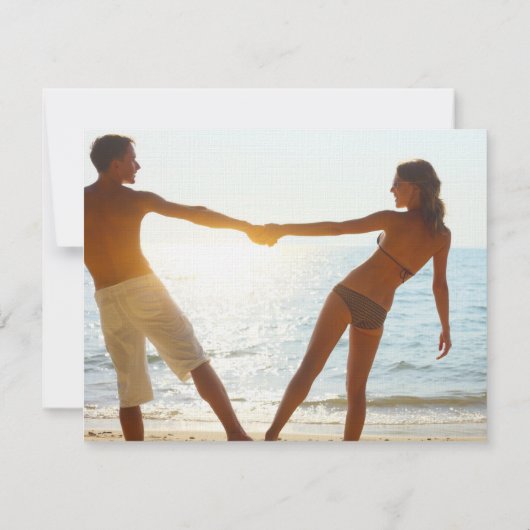 MIAMI Save the Date Linen Paper (Achterkant)