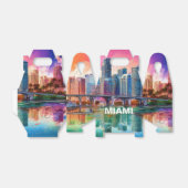 Miami Silhouet Abstracte Kunst Bedankdoosjes (Uitgevouwen)