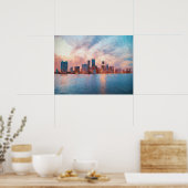 Miami Silhouet Poster (Keuken)
