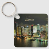 Miami Silhouet 's Nachts Sleutelhanger (Voorkant)