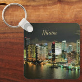 Miami Silhouet 's Nachts Sleutelhanger (Voorkant)